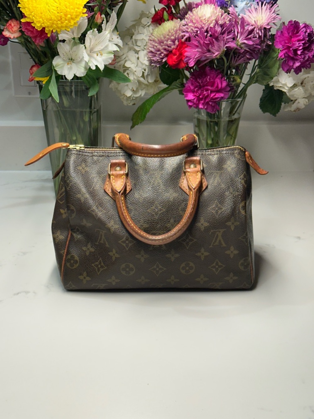 Louis Vuitton Brown Monogram Speedy 25 Top-Handle Bag - Picture 2 of 15